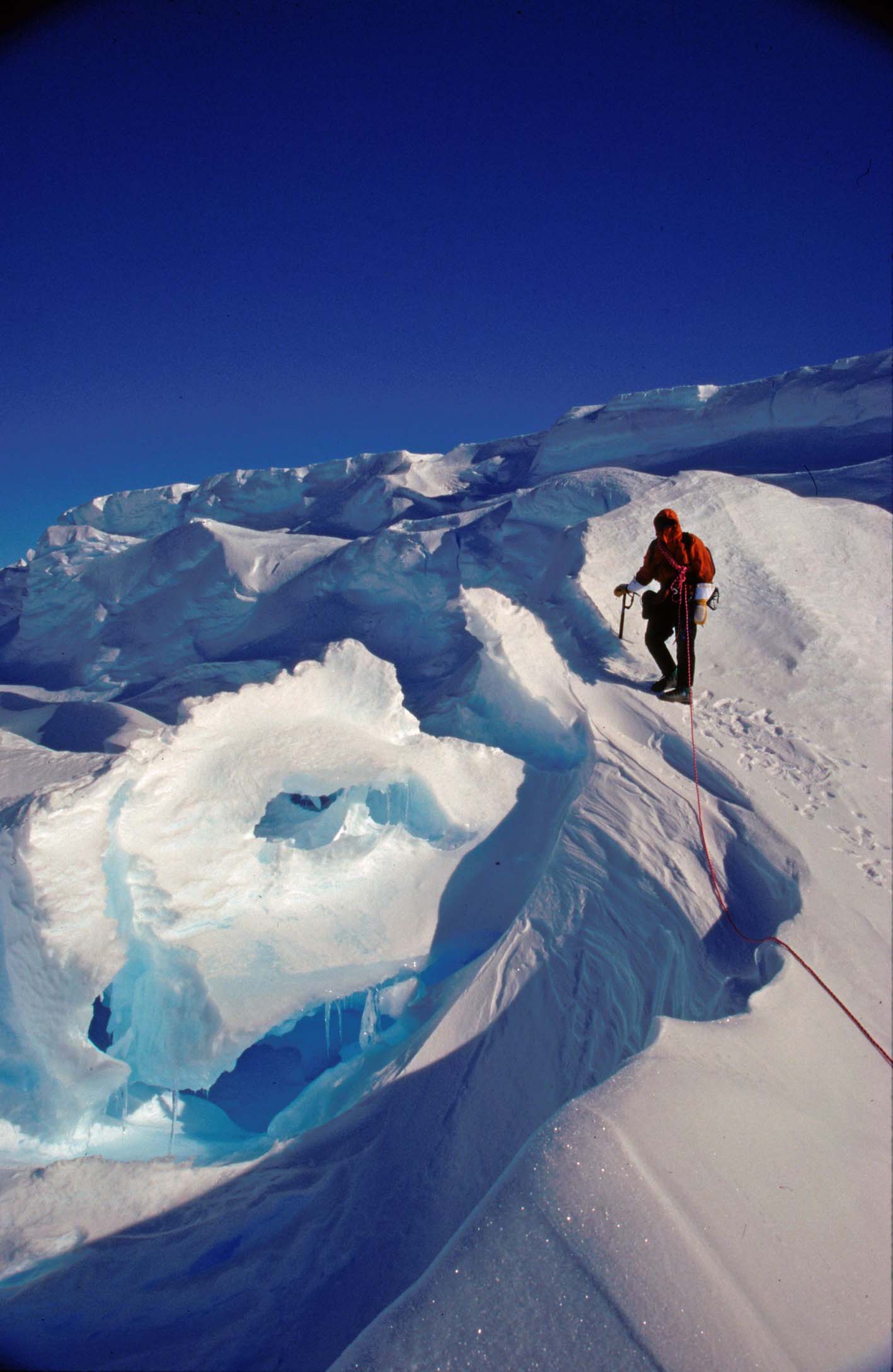 2nd Chasm, Brunt Ice Shelf in Antarctica