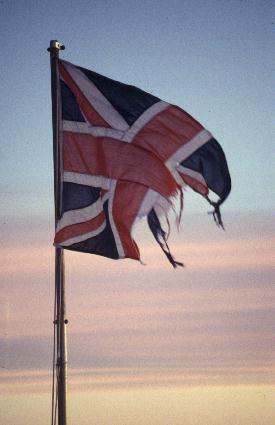 The Union Flag at Halley Antarctica